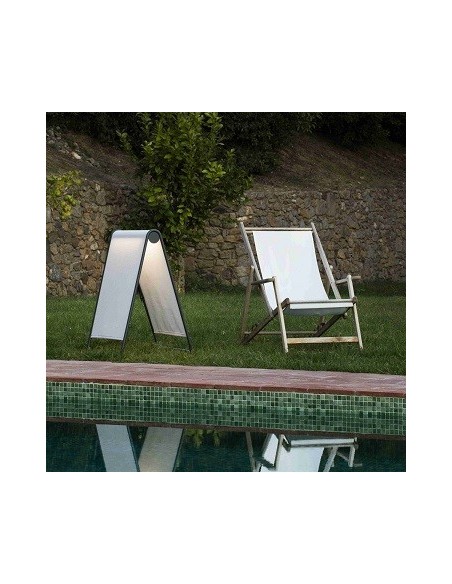 Lámpara de Pie Exterior Textilene Beige