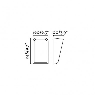 Aplique Exterior IP65 Gris 2 Luces