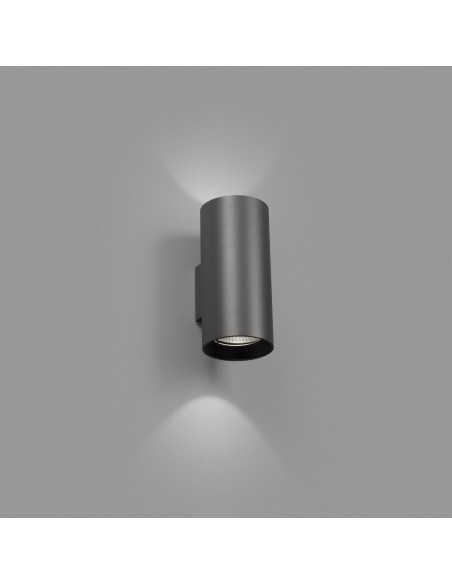 Aplique Exterior Aluminio IP65 Gris 2 Luces