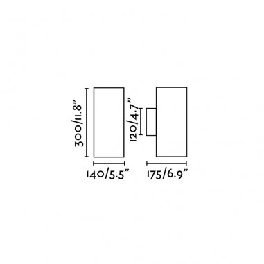 Aplique Exterior Aluminio IP65 Gris 2...