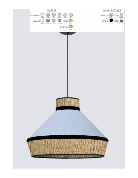 Lámpara Cónica Banana y Azul Disponible Múltiples Acabados