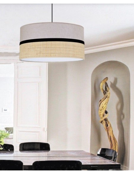 Lámpara Caña y Piedra Disponible Múltiples Acabados