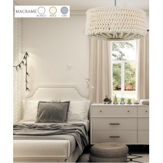 Lámpara Macramé Beige,...