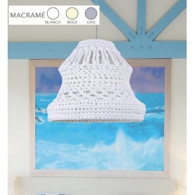 Comprar Lámpara Macramé Beige, Blanco o Gris