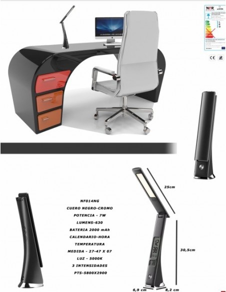 Flexo de Cuero Negro