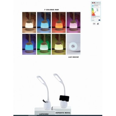 Flexo Portalápices Soporte Móvil RGB...