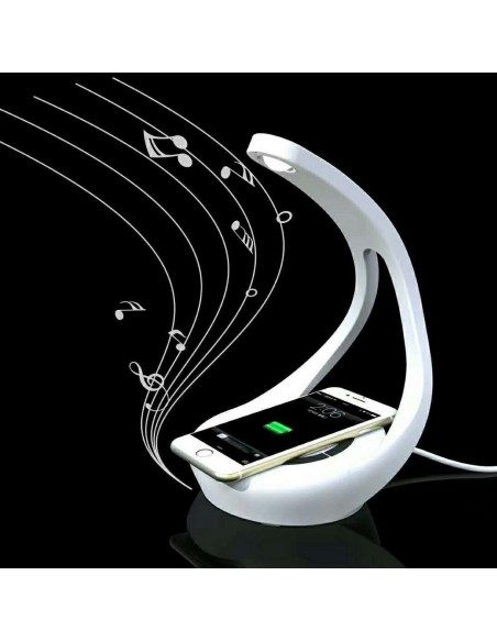 Flexo LED Bluetooth Luz Noche Carga Inalámbrica Táctil