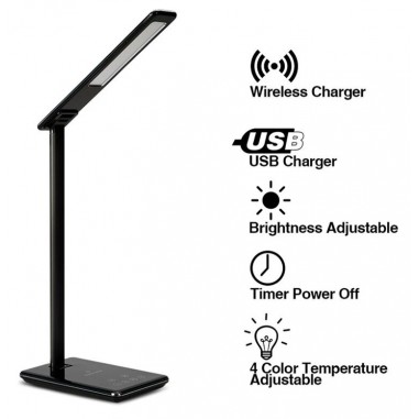 Flexo LED USB Carga Inalámbrica...