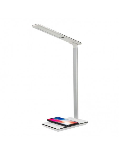 Flexo LED USB Carga Inalámbrica Táctil Blanco