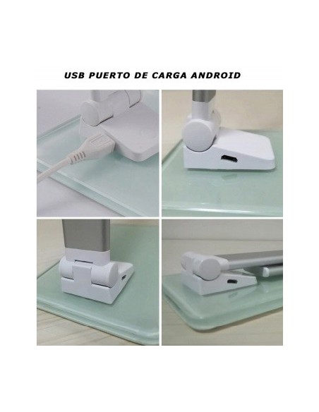 Flexo LED Base de Cristal Regulable Intensidad Memoria