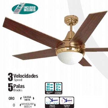ventilador de techo oro