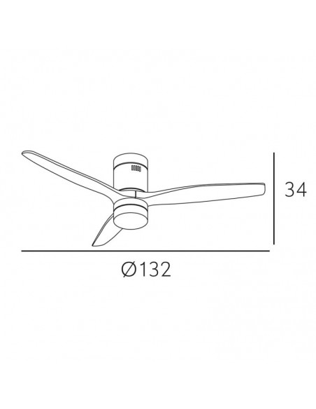 ventilador Fabrilamp aspas de madera