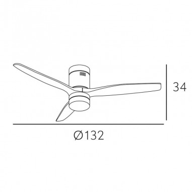 ventilador Fabrilamp aspas de madera