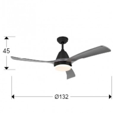 Ventilador metal negro schuller