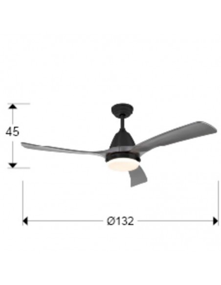 Ventilador metal negro schuller