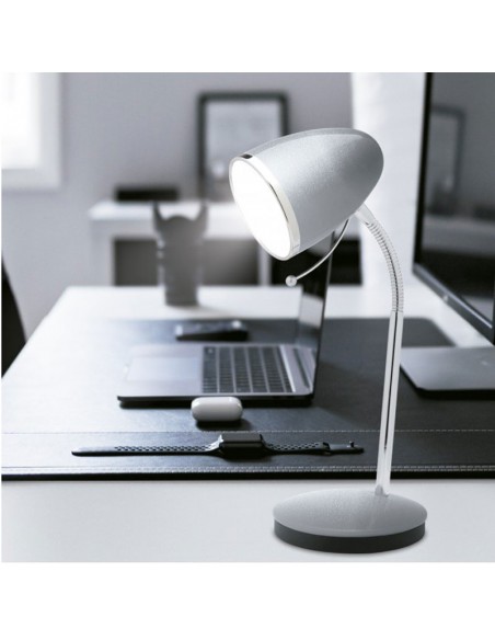 Lámpara de escritorio color plata