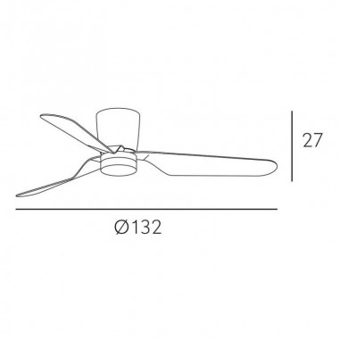 Ventilador de techo con mando y efecto memoria