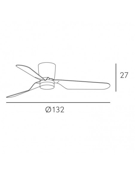 Ventilador de techo con mando y efecto memoria