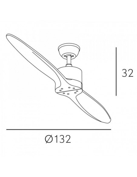 Rebajas en ventiladores de techo de 2 aspas.