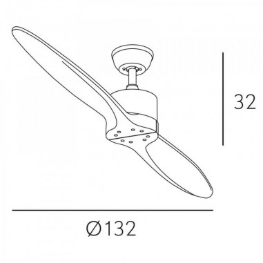 Rebajas en ventiladores de techo de 2 aspas y mando a distancia Rebajas en ventiladores de techo de 2 aspas y mando a distancia