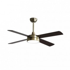 Ventilador de techo Nevery dorado para espacios más clásicos.