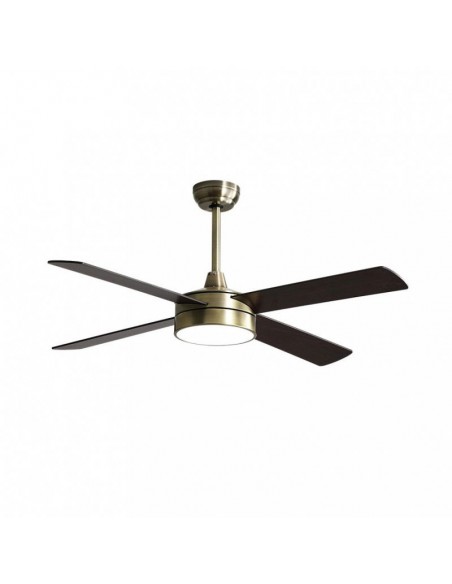 Ventilador de techo Nevery dorado para espacios más clásicos.