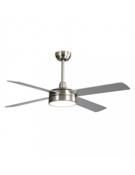 Ventilador de techo Nevery Níquel satinado de 132cm