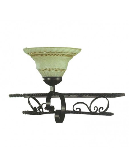 Aplique de hierro con tulipa