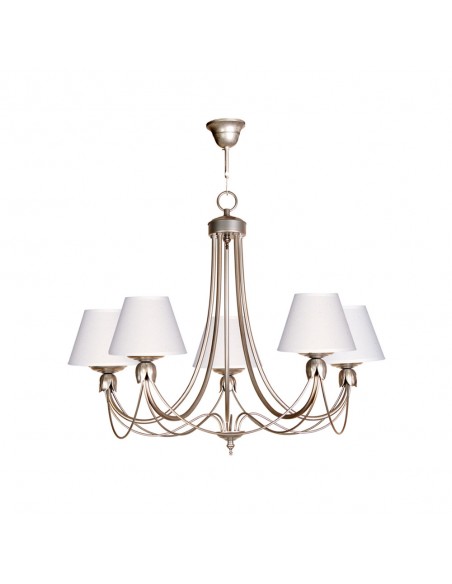 Lámpara plata con pantallas