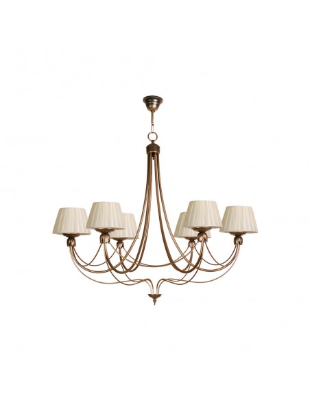 Lámpara de 6 luces con pantalla