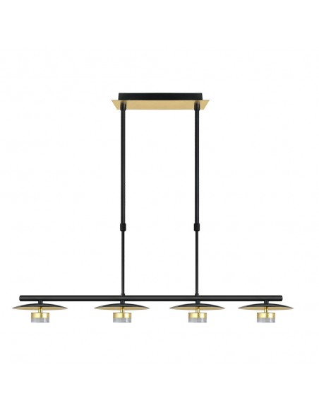 Lámpara Ciudad del Cabo 4 Luces Oro y Negro