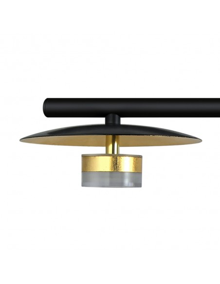 Lámpara Ciudad del Cabo 5 Luces Oro y Negro