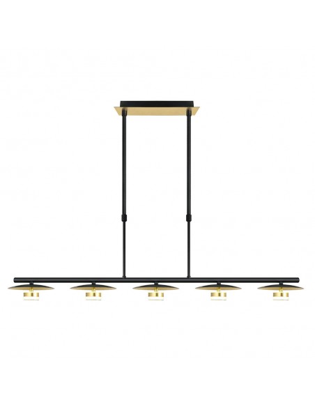 Lámpara Ciudad del Cabo 5 Luces Oro y Negro