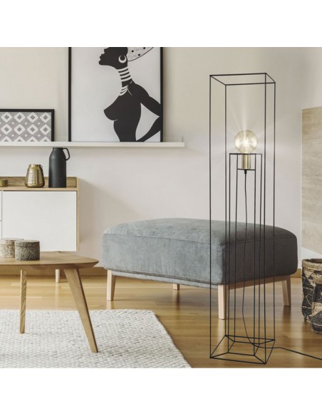 Pie de salón varilla negro