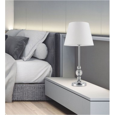 Lámparas de sobremesa altas en cromo brillo