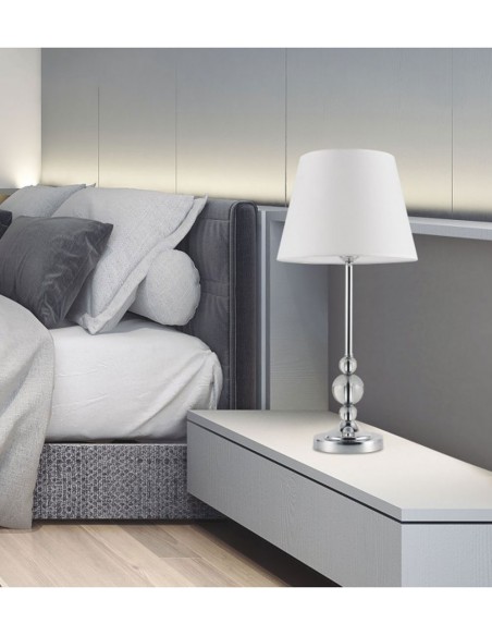 Lámparas de sobremesa altas en cromo brillo