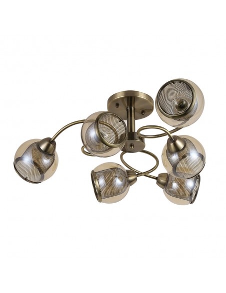 lampara stanley 6 luces dorada