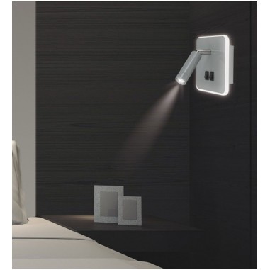 Aplique de pared acrílico con doble interruptor