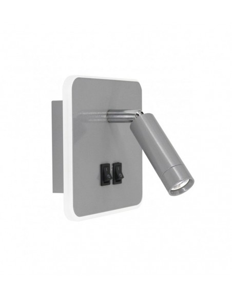 Aplique de pared led plata con doble luz