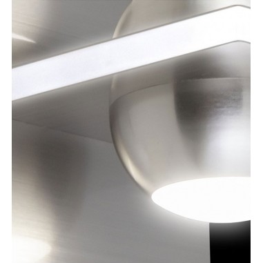 Aplique doble luz níquel satinado