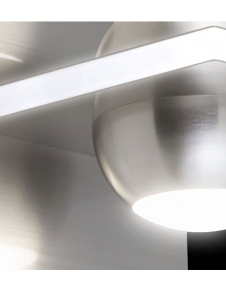 Aplique doble luz níquel satinado