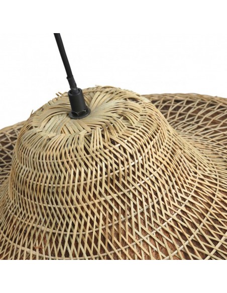 Lámpara de techo de rattán natural en oferta
