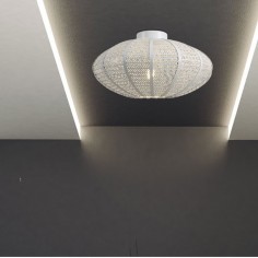 Lámpara plafón de metal calado