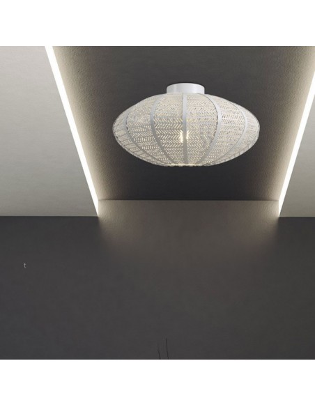 Lámpara plafón de metal calado