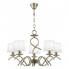 Lámpara de techo oro viejo con pantalla