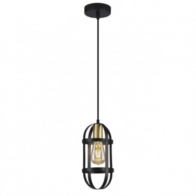 Lámpara metal vintage negra