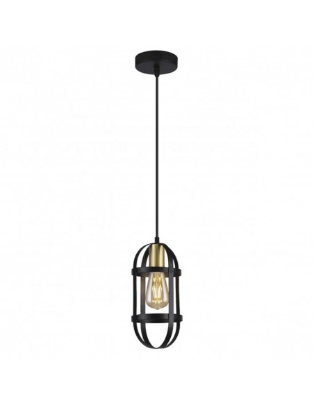 Lámpara metal vintage negra