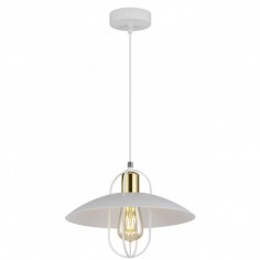 Lámpara de metal blanco-oro