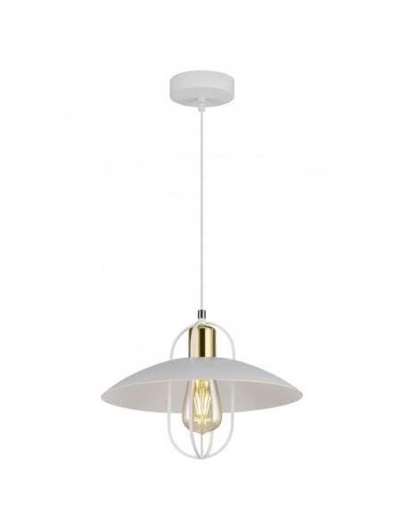 Lámpara de metal blanco-oro