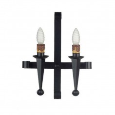Aplique de pared de 2 luces con brazo de antorcha